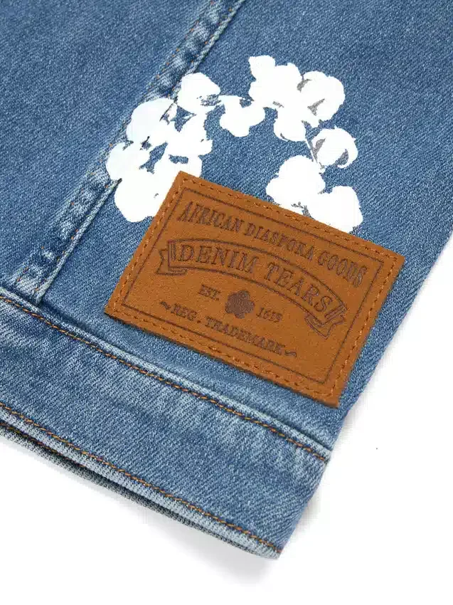 Kids Cotton Wreath Denim Jacket Light Indigo