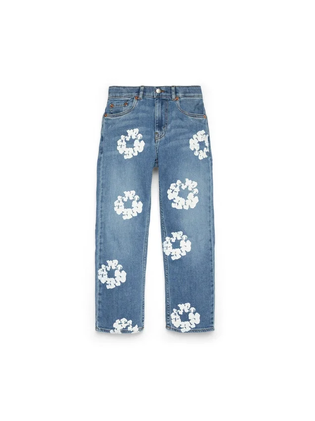Kids Cotton Wreath Denim Pant Light Indigo