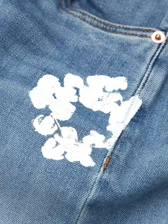 Kids Cotton Wreath Denim Pant Light Indigo
