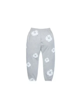 Kids Cotton Wreath Sweatpants Grey