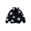 Kids Cotton Wreath Zip Hoodie Black