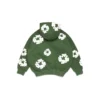 Kids Cotton Wreath Zip Hoodie Green