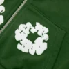 Kids Cotton Wreath Zip Hoodie Green