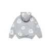 Kids Cotton Wreath Zip Hoodie Grey