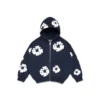 Kids Cotton Wreath Zip Hoodie Navy