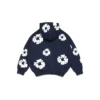 Kids Cotton Wreath Zip Hoodie Navy