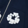 Kids Cotton Wreath Zip Hoodie Navy