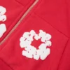 Kids Cotton Wreath Zip Hoodie Red