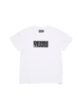 Larmes de Denim Tee White