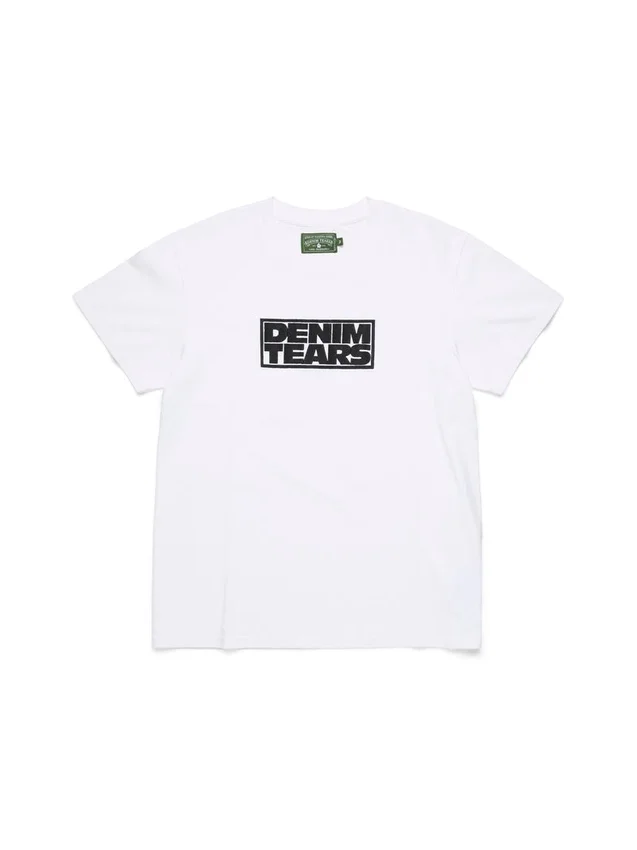 Larmes de Denim Tee White