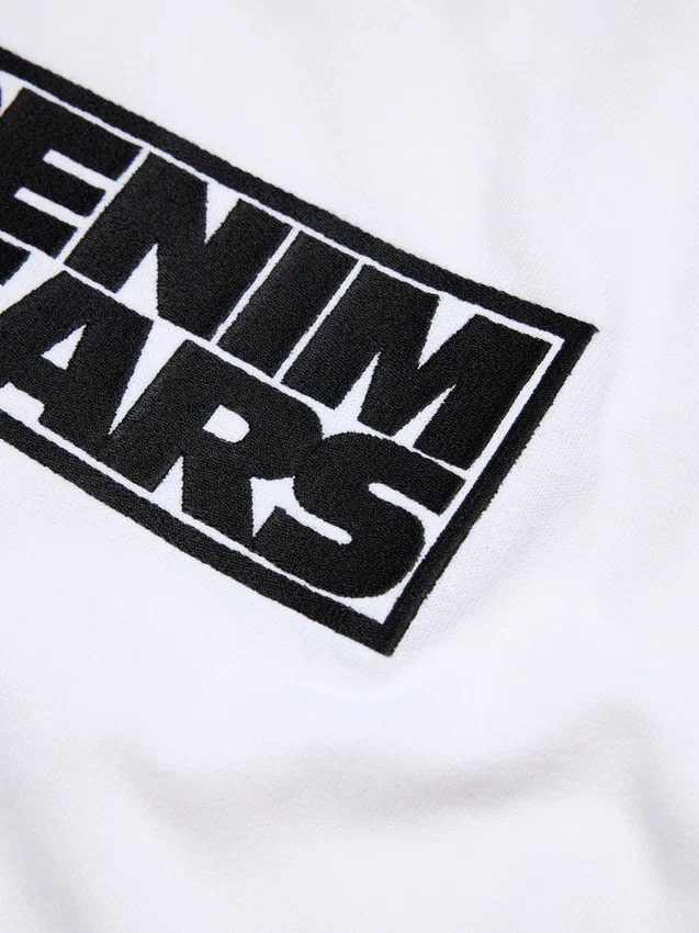 Larmes de Denim Tee White