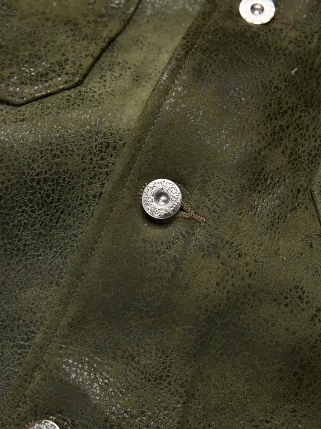 Leather Jungle Shirt Army Green
