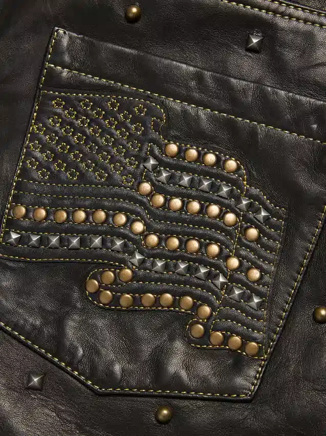 Libertas Studded Leather Shorts