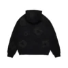 Mono Cotton Wreath Hoodie Black