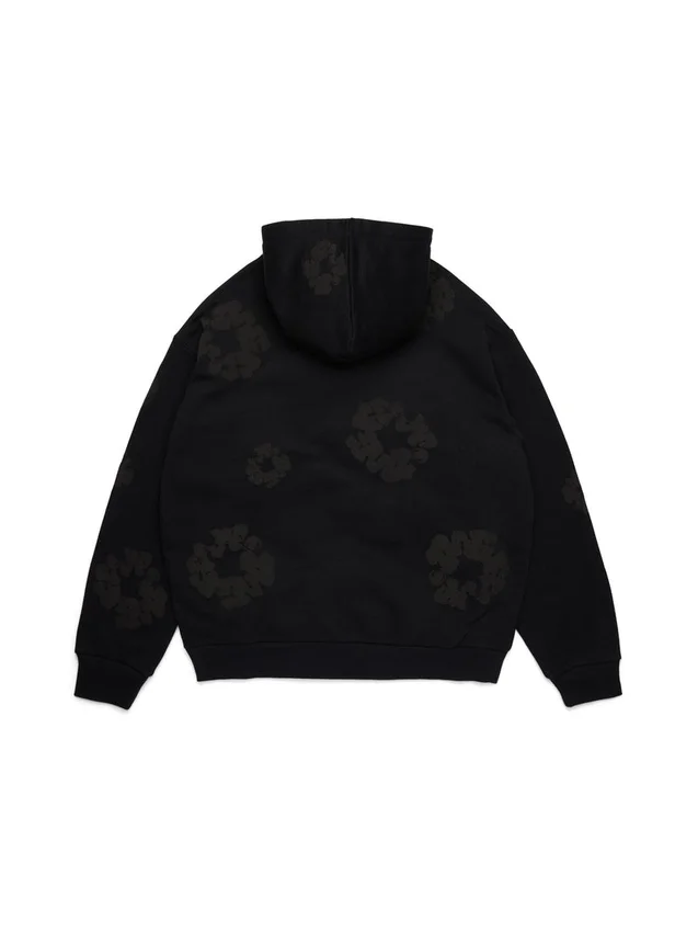 Mono Cotton Wreath Hoodie Black