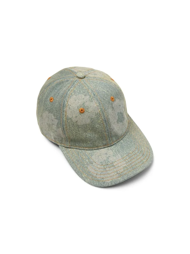 Mono Cotton Wreath Raw Denim Cap Dark Wash