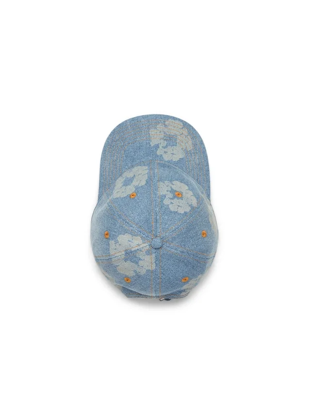 Mono Cotton Wreath Raw Denim Cap Light Wash