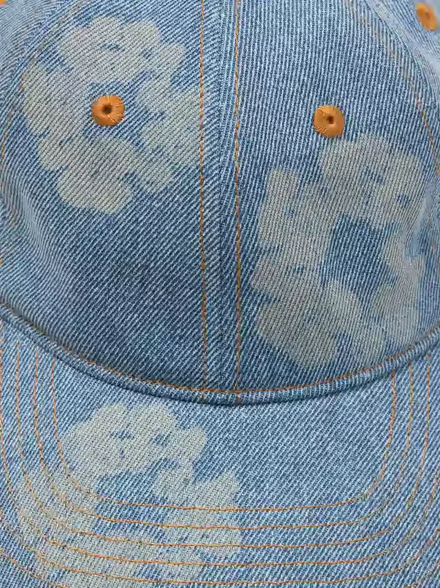 Mono Cotton Wreath Raw Denim Cap Light Wash