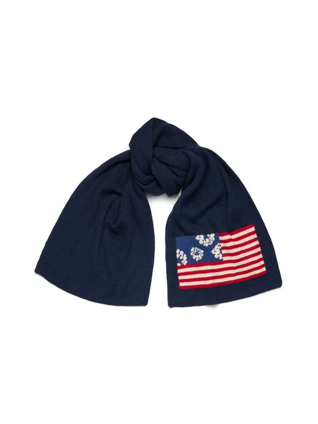Pan-African Wreath Flag Scarf Navy