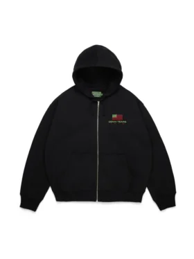 Pan African Zip Hoodie Black