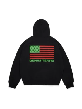 Pan African Zip Hoodie Black
