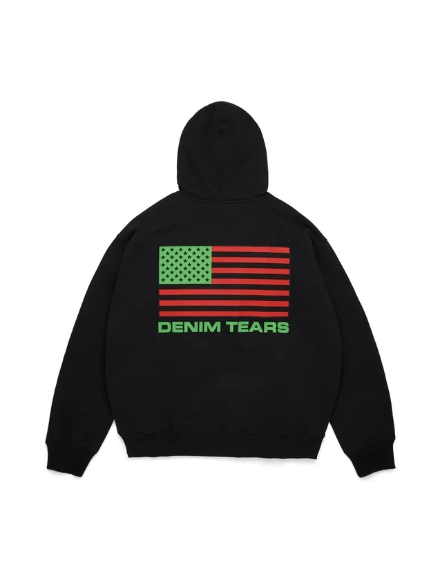 Pan African Zip Hoodie Black