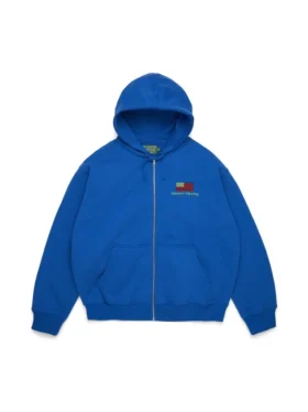 Pan African Zip Hoodie Blue
