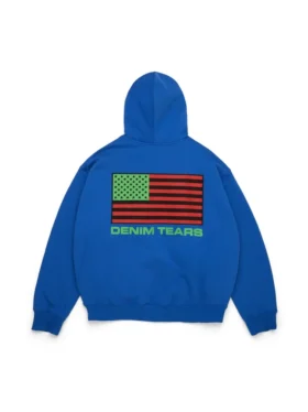 Pan African Zip Hoodie Blue