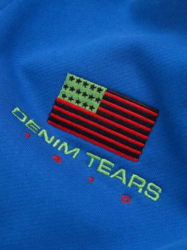 Pan African Zip Hoodie Blue