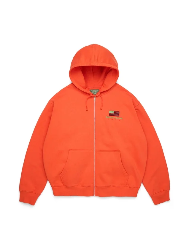Pan African Zip Hoodie Orange