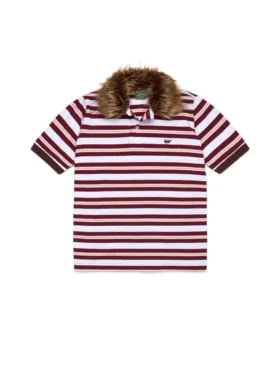 Panther Fur Collar Polo Red