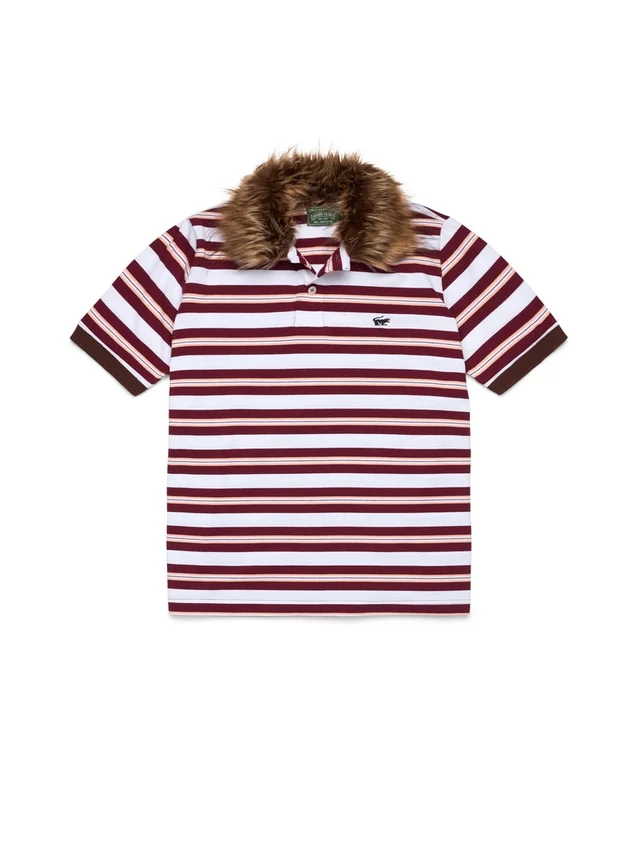 Panther Fur Collar Polo Red