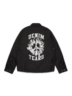 Peace Wreath Coaches Jacket Black