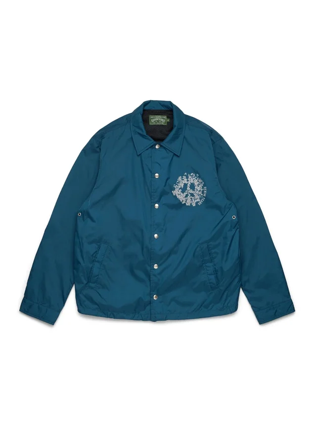Peace Wreath Coaches Jacket Blue