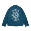 Peace Wreath Coaches Jacket Blue