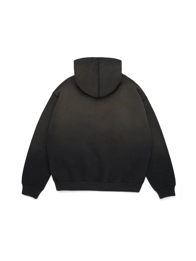 Peace Wreath Knockout Zip Hoodie Black
