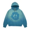 Peace Wreath Knockout Zip Hoodie Blue
