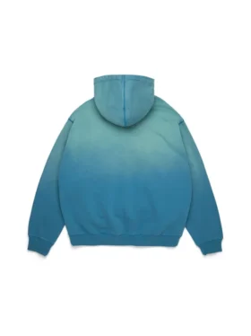 Peace Wreath Knockout Zip Hoodie Blue