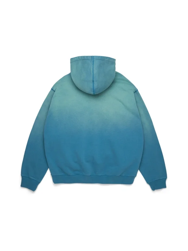 Peace Wreath Knockout Zip Hoodie Blue