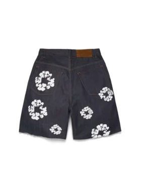 Selvedge Cotton Wreath Denim Short