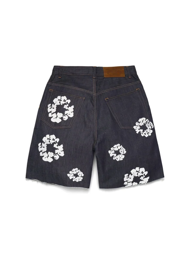 Selvedge Cotton Wreath Denim Short