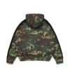 Sequins Sleeve Panel Zip Hoodie Camo