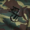 Sequins Sleeve Panel Zip Hoodie Camo