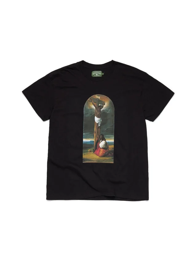 St. Mary Magdalene at the Foot of the Cross Tee Black