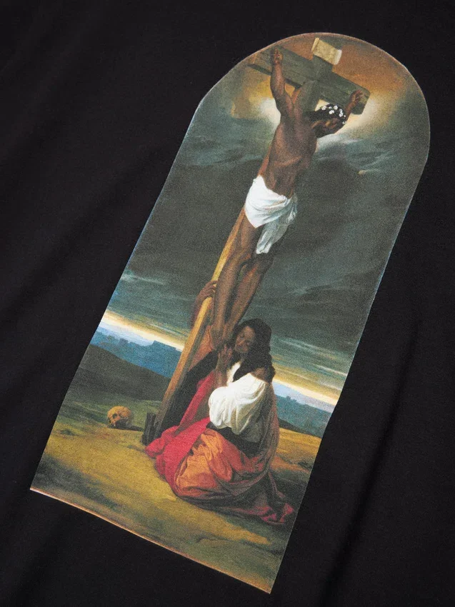 St. Mary Magdalene at the Foot of the Cross Tee Black