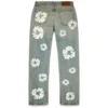 Straight Cotton Wreath Denim Pant Dirty Wash