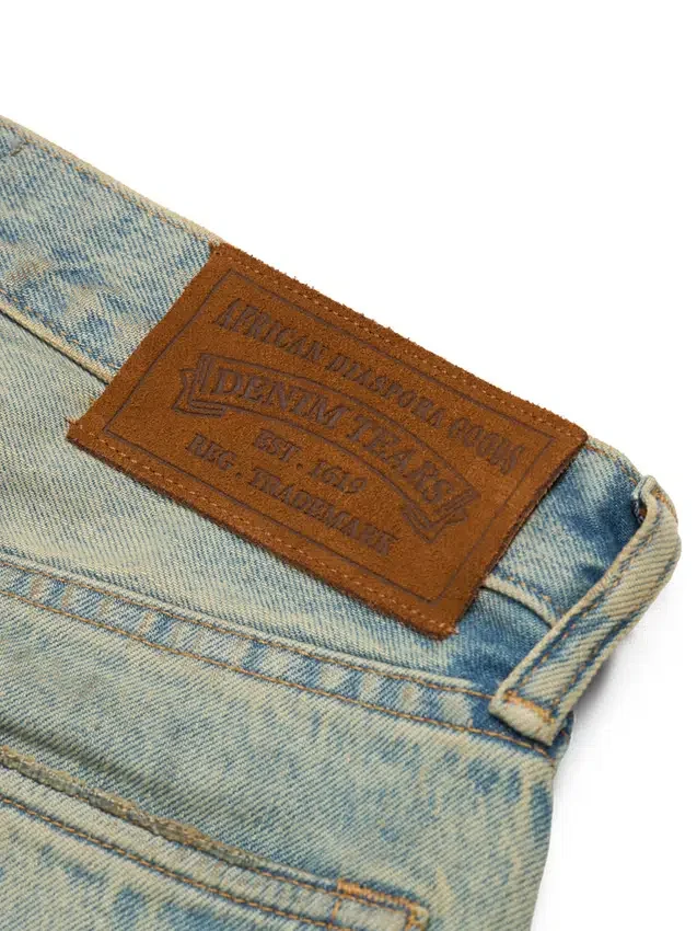 Baggy Cotton Wreath Denim Pant Dirty Wash