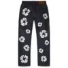 Straight Cotton Wreath Denim Pant Selvedge
