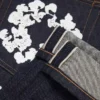 Straight Cotton Wreath Denim Pant Selvedge