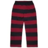 Striped Crest Open Hem Sweatpant Red/Navy